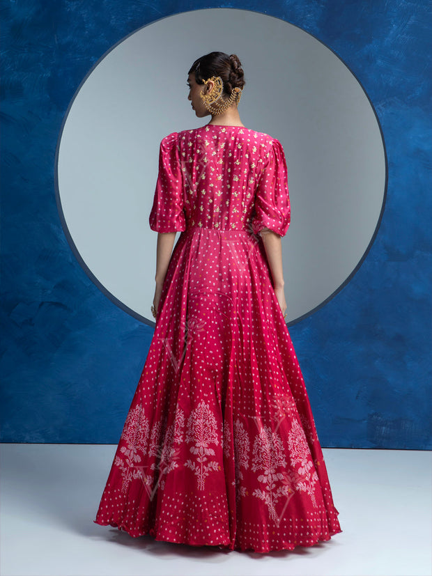 Pink Vasansi Silk  Gown