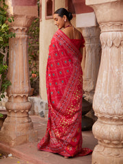 Pink Vasansi Silk Light Embroidered Saree