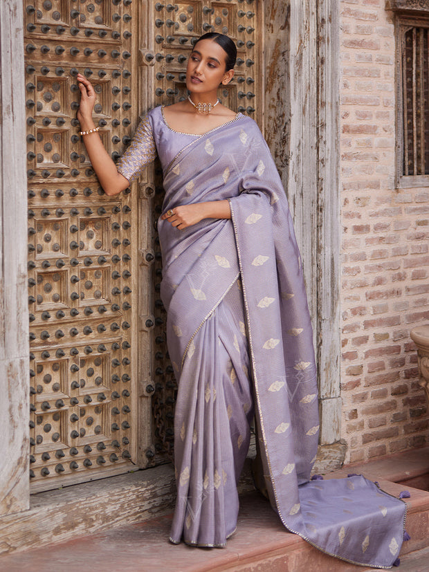 Mauve Tissue Banarasi Saree