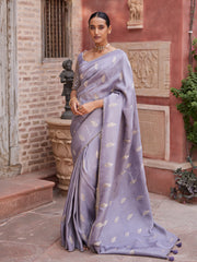 Mauve Tissue Banarasi Saree
