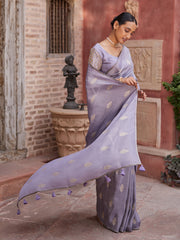 Mauve Tissue Banarasi Saree