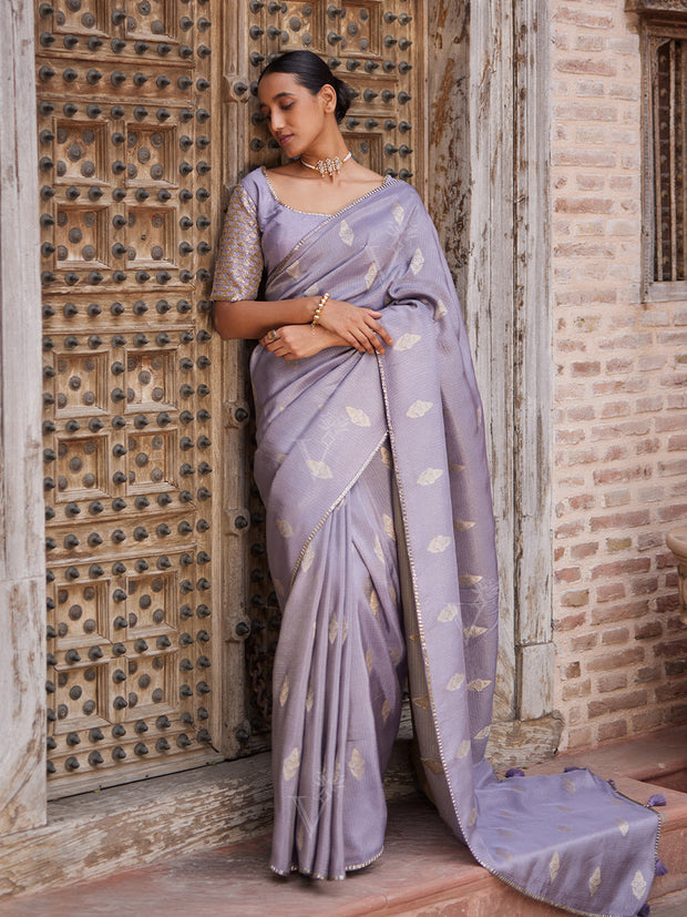 DD28, MTO, Mauve, Tissue , Banarasi ,Saree