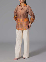 Brown Vasansi Silk Printed Top