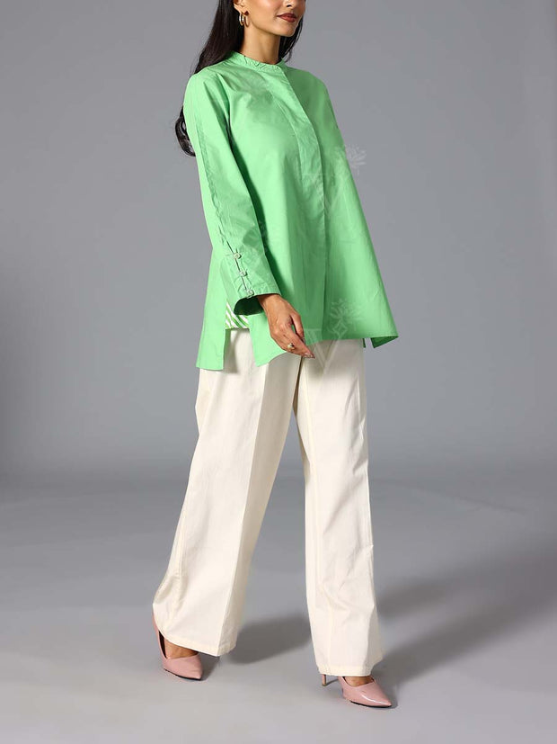 Bud Green 60'S Poplin Top