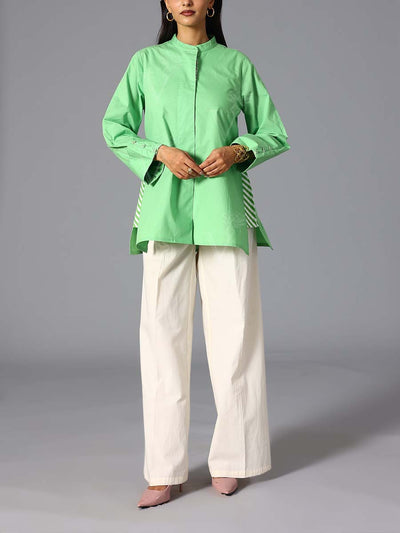 Bud Green 60'S Poplin Top