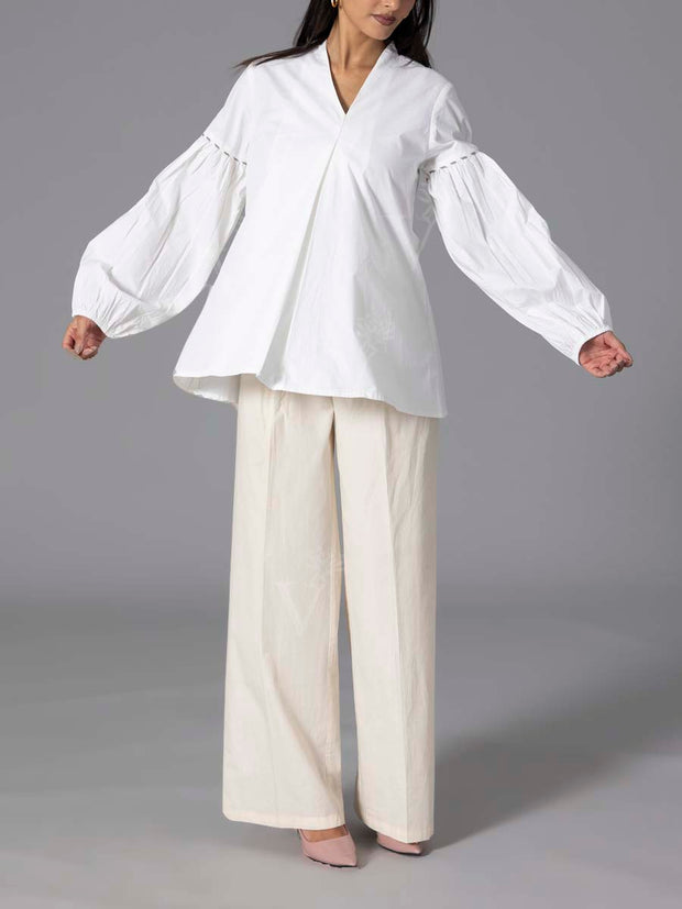Princess Blue 60'S Poplin Top