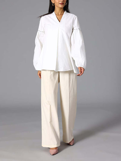 Princess Blue 60'S Poplin Top