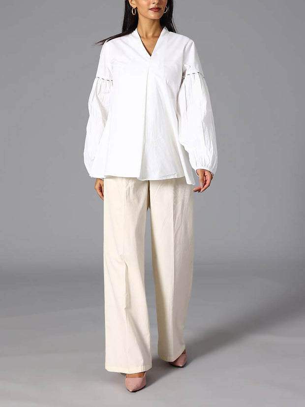 Princess Blue 60'S Poplin Top