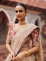 Golden Tissue Bridal Lehenga Set