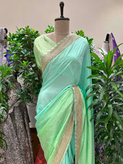 Mint Green Silk Saree