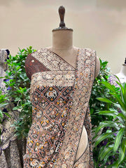 Black Patola Printed Georgette Saree