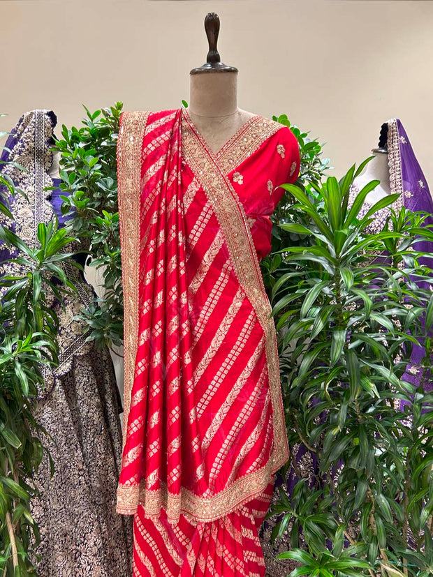 Red Banarasi Silk Saree