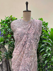 Steel Grey Organza Saree