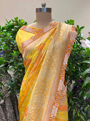 Multicolor Banarasi Silk Saree