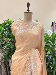 Light Peach Silk Saree