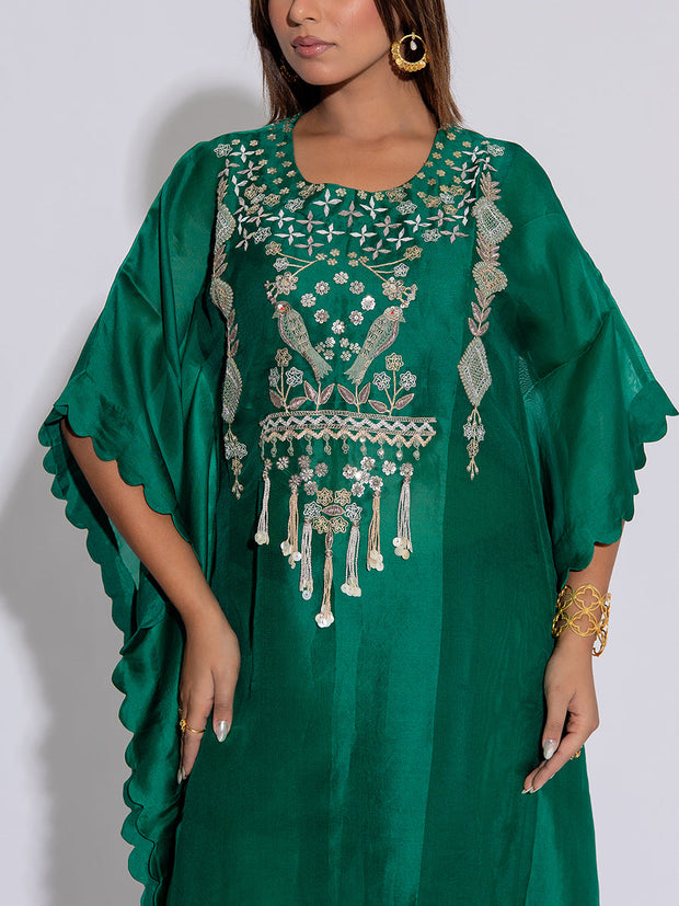 Green Organza Kurta and  Sharara Set