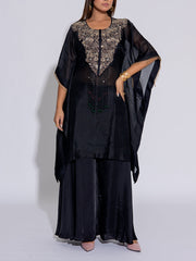 Black Organza Kurta and  Sharara Set