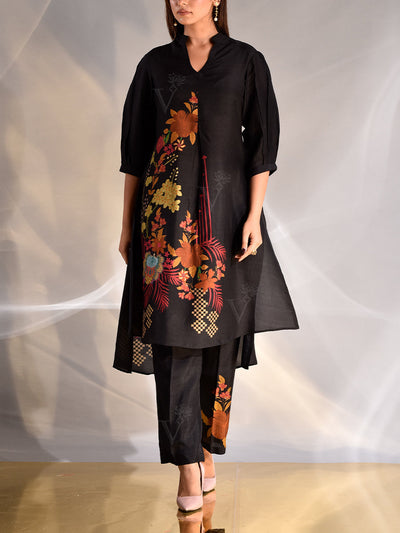 _label_Ready to Ship, DD00, dropship, 2024, Black, Co Ord Set, KS, Printed, sale, Vasansi Silk