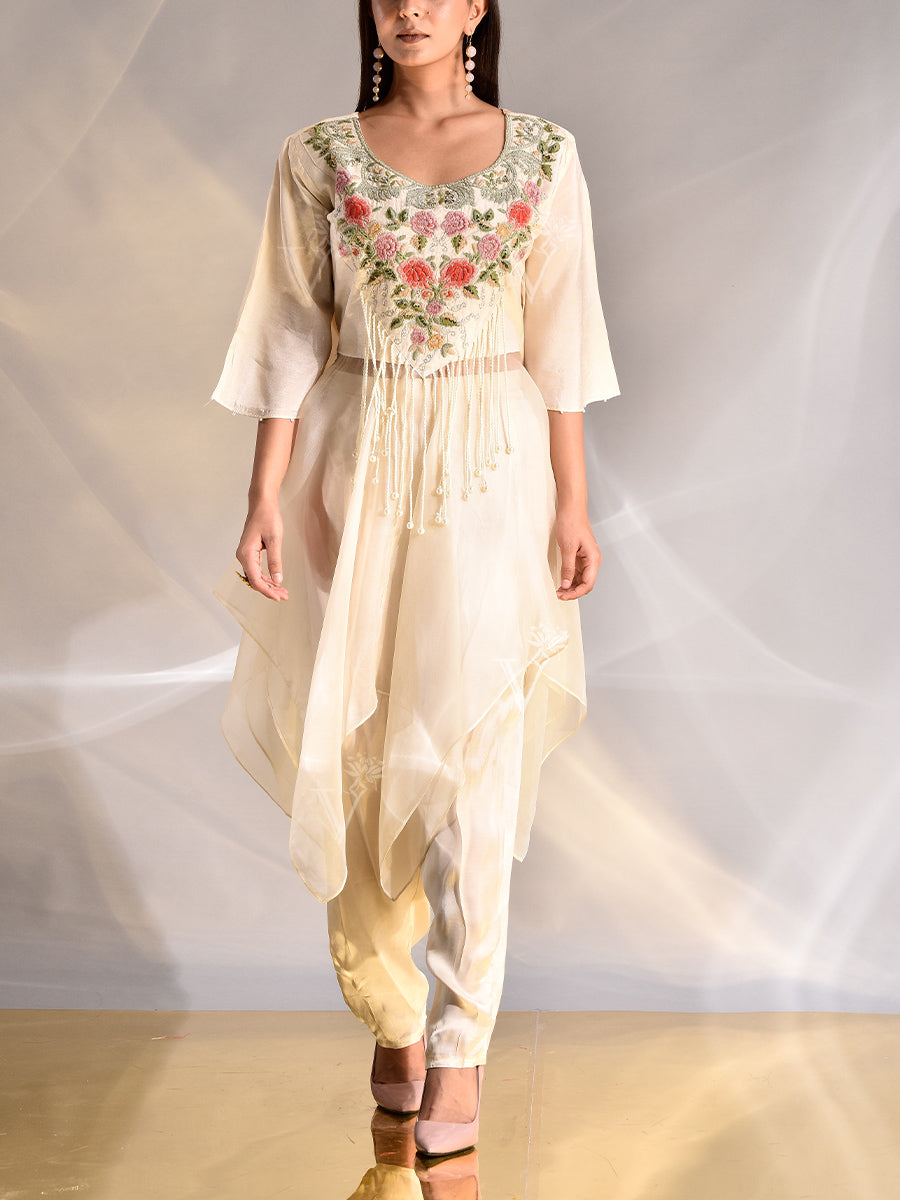 Shop Indo Western Dress For Women Online 2026  Tagged "Asymmetric Top and  Pant Set" Vasansi Jaipur