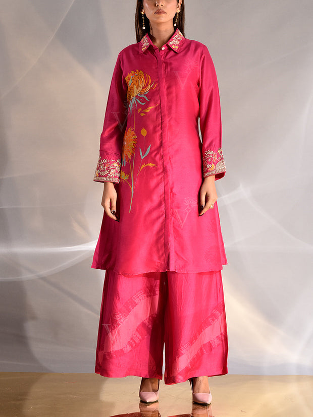 _label_New, DD35, MTO, KS,  Pink , Vasansi Silk, Bustier and Jacket Set , jacket set , bustier set