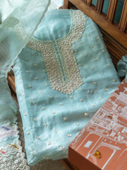 Sky Blue Dress Material