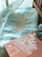 Sky Blue Dress Material