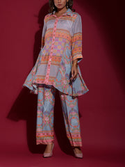 Blue Vasansi Silk Printed Co Ord Set