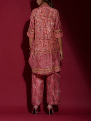 Pink Vasansi Silk Printed Co Ord Set