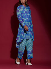Blue Vasansi Silk Printed Co Ord Set