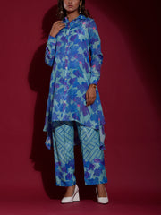 Blue Vasansi Silk Printed Co Ord Set