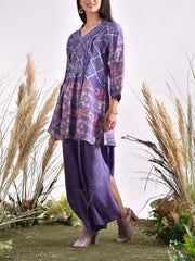 Violet Vasansi Silk Printed Peplum and Harem Pants Set