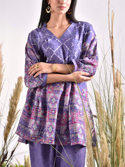 Violet Vasansi Silk Printed Peplum and Harem Pants Set