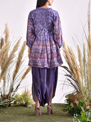Violet Vasansi Silk Printed Peplum and Harem Pants Set