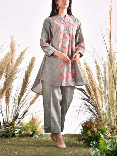 Green Cotton Printed Co Ord Set