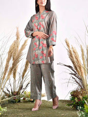 Green Cotton Printed Co Ord Set