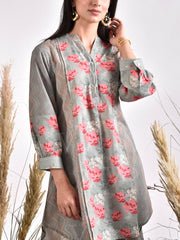 Green Cotton Printed Co Ord Set