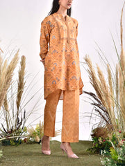 Ochre Cotton Printed Co Ord Set