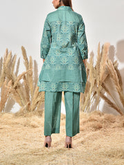 Green Cotton Printed Co Ord Set