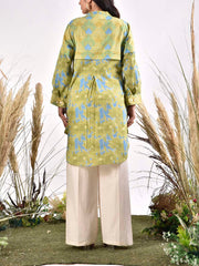 Green Cotton Printed Shirt