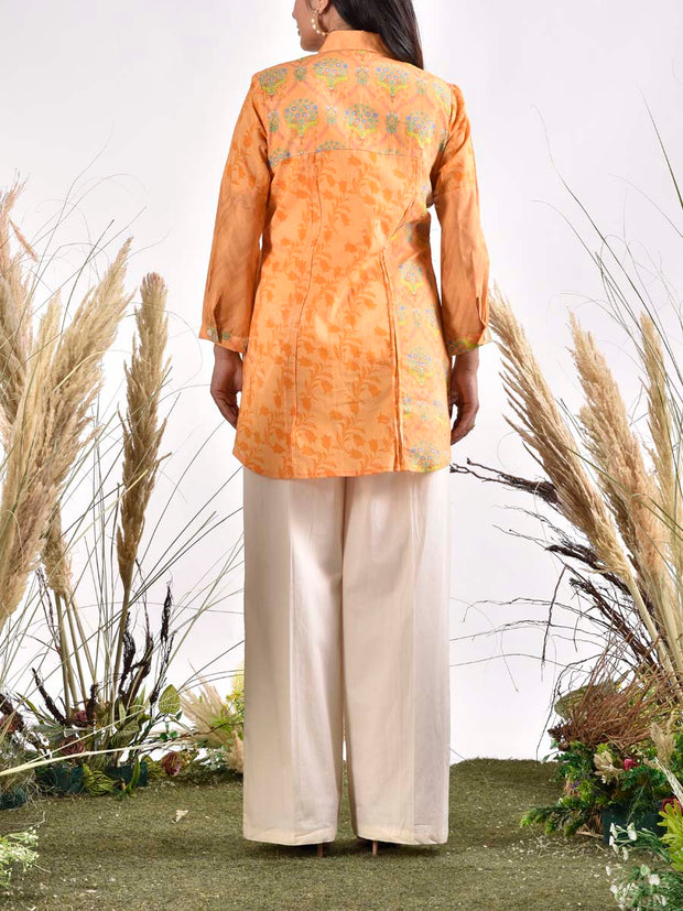 Yellow Cotton Printed Top