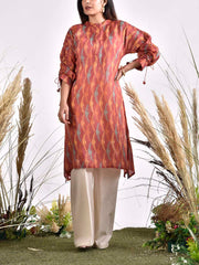 Brown Vasansi Silk Printed Kurta