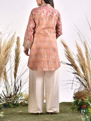Beige Cotton Printed Top