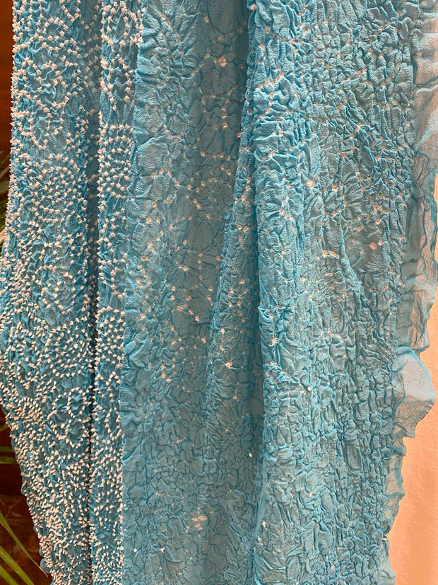 Sky Blue Bandhani Dupatta