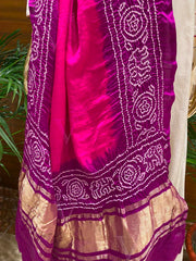 Pink and Purple and Zari Dupatta