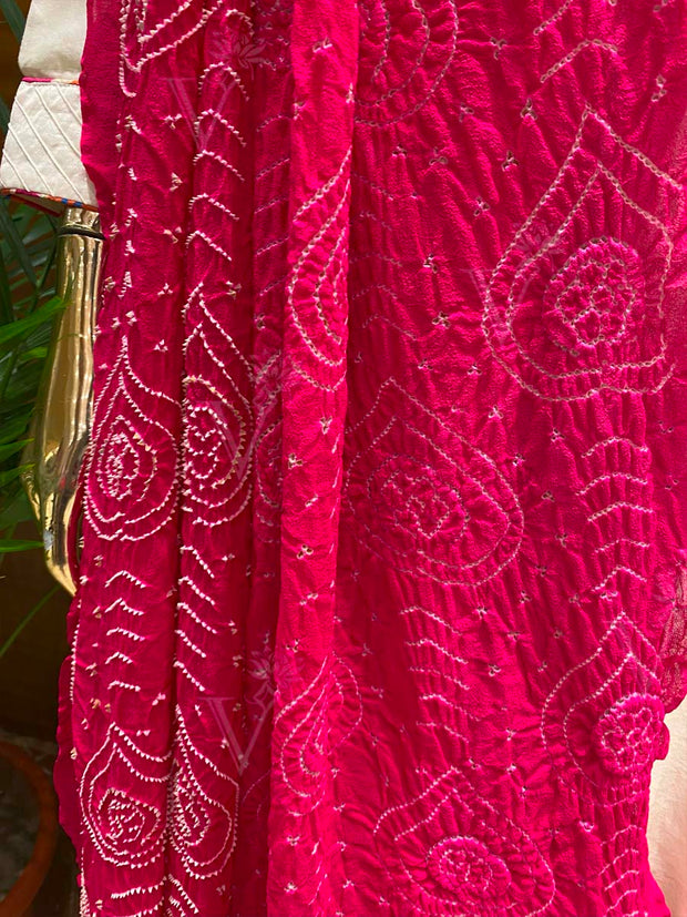 Pink  Bandhani Dupatta
