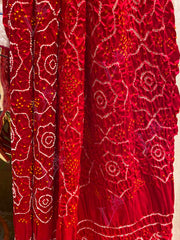 Red Bandhani Dupatta