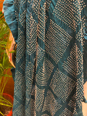 Teal Blue Zari Dupatta