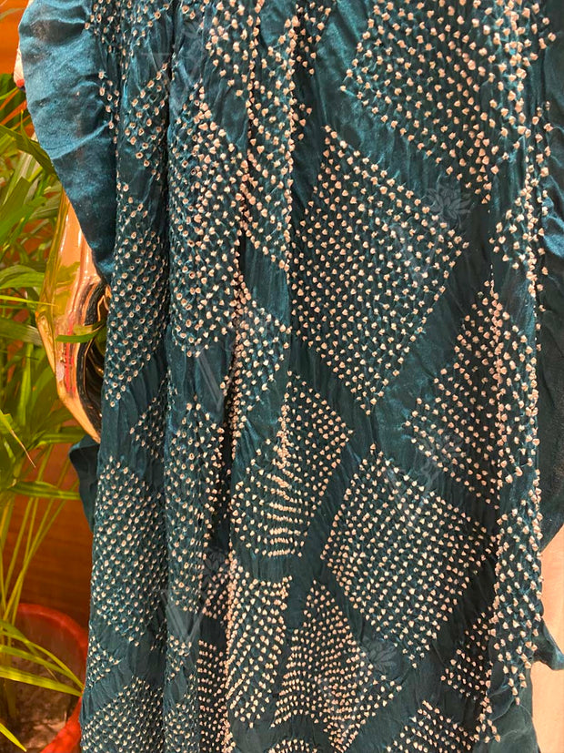 Teal Blue Zari Dupatta