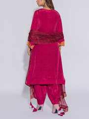 Pink Crepe Printed Suit Set