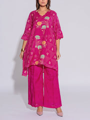 Pink Crepe Printed Co-Ord Set